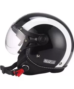 Casco moto sparco "sp501" nero/bianco, tg l