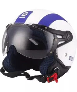 Casco moto sparco 'sp501' bianco/blu, tg m