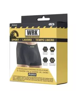 3 pezzi boxer uomo tecnico "wrk202" in fibra dryarn colore nero, tg l/xl - wrk