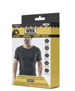 3 pezzi t-shirt uomo tecnica "wrk301" colore nero, tg s/m - wrk