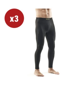 3 pezzi leggins tecnico 'wrk303' nero, tg l/xl - wrk