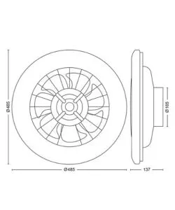 Lampada ventilatore a led philips, 6500 k