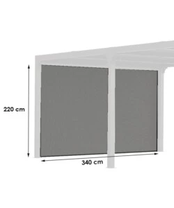 Tenda accessoria con binario per pergola bioclimatica da esterno "per3630bi" e "per3660bi", 340x220 cm