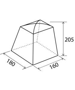 Tenda da campeggio brunner "cabina maxi ng" 180x160x205 cm