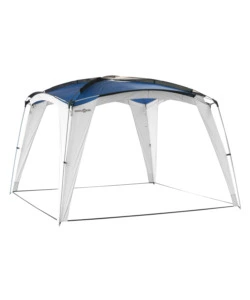 Gazebo da campeggio brunner 'medusa ii' in acciaio e fiberglass blu 3x3 m