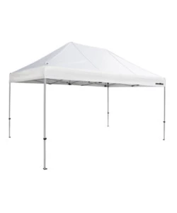 Gazebo da campeggio brunner 'zeb enjoy 2.0' in acciaio e poliestere bianco 3x4,5 m