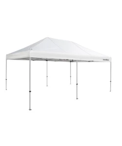 Gazebo da campeggio brunner 'zeb enjoy 2.0' in acciaio e poliestere bianco 3x6 m