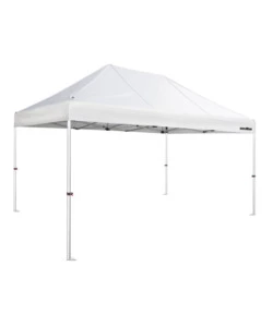 Gazebo da campeggio brunner 'zeb enjoy pro' in alluminio e poliestere bianco 3x4,5 m