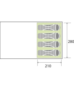 Tenda da campeggio brunner "pure 4" 4 persone 630x310x210 cm