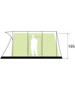 Tenda da campeggio brunner "pure 4" 4 persone 630x310x210 cm