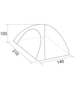 Tenda da campeggio brunner "strato 2 automatic" 2 persone 210x140x105 cm