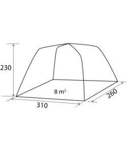 Tenda da campeggio per van brunner "trouper 2.0" 310x260x230 cm