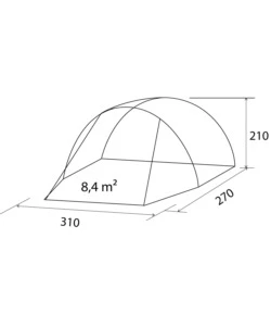 Tenda da campeggio per van brunner "entrada" 310x270x210 cm