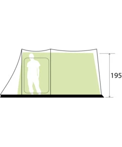 Tenda da campeggio brunner "arqus outdoor 5" 300x200x195 cm