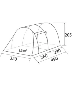 Tenda da campeggio brunner "arqus outdoor 5" 300x200x195 cm