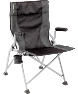 Sedia da campeggio brunner 'raptor enduro' in acciaio e poliestere nero e grigio 56x42x44-95 cm