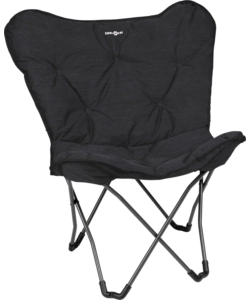 Poltrona da campeggio brunner 'action vivavita lounger' in acciaio e poliestere nero 74x43x56/99 cm