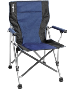 Sedia da campeggio brunner 'raptor classic' in acciaio e poliestere blu e nero 51x44x48/90 cm