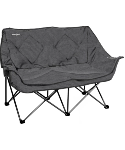 Divano 2 persone da campeggio brunner 'action sofa' in acciaio e poliestere grigio 148x63x44/92 cm