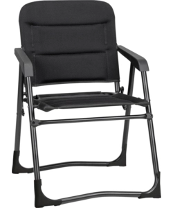 Sedia da campeggio 'aravel vanchair' in alluminio e 3durafeel nero 48x37x82 cm