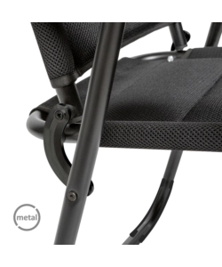 Sedia da campeggio "aravel vanchair" in alluminio e 3durafeel nero 48x37x82 cm