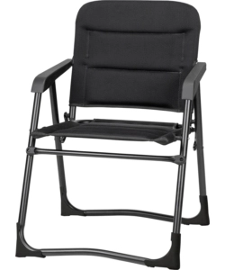 Sedia da campeggio "aravel vanchair" in alluminio e 3durafeel nero 48x37x82 cm