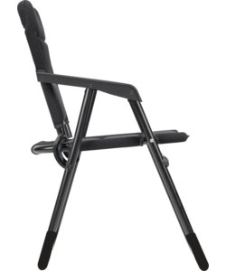 Sedia da campeggio "aravel vanchair" in alluminio e 3durafeel nero 48x37x82 cm