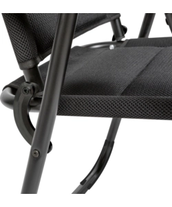 Sedia da campeggio "aravel vanchair" in alluminio e 3durafeel nero 48x37x82 cm