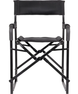 Sedia da campeggio brunner "aravel director" in alluminio e 3durafeel nero 45x35x48/87,2 cm