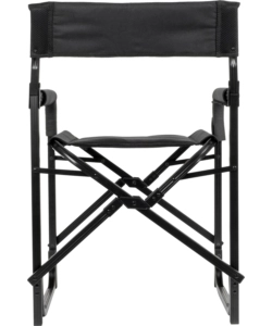 Sedia da campeggio brunner "aravel director" in alluminio e 3durafeel nero 45x35x48/87,2 cm