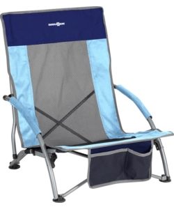 Spiaggina pieghevole brunner 'cuba airback' in acciaio e poliestere blu e azzurro 57x43x64 cm