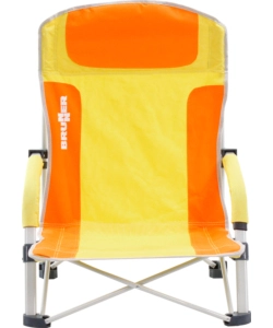 Spiaggina pieghevole brunner "bula" in acciaio e poliestere giallo e arancione 57x50x73,5 cm