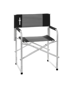 Sedia da campeggio brunner 'one shot' in alluminio e poliestere grigio e nero 56x45,5x46/81 cm