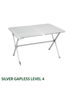 Tavolo pieghevole da campeggio brunner "silver gapless level 4" in alluminio 110x71x70 cm