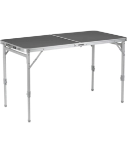 Tavolo pieghevole da campeggio brunner 'flatpack 4' in alluminio grigio 120x60x70 cm