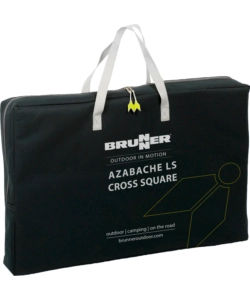 Armadio da campeggio pieghevole brunner "azabache ls cross square" in alluminio e poliestere nero 3 ripiani 58x49x90 cm