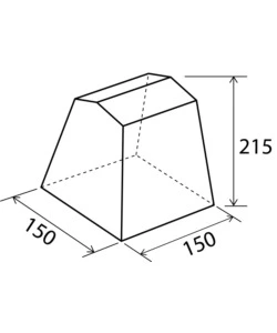 Tenda cucina da campeggio brunner "gusto i ng" grigio 150x150x195/215 cm