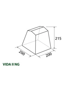 Tenda cucina da campeggio brunner "vida ii ng" 200x200x195/215 cm