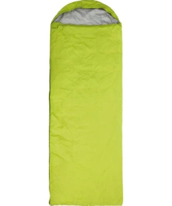 Sacco a pelo ultralight con cappuccio brunner 'laguna lite' in poliestere e cotone verde 210x75 cm