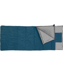 Sacco a pelo light con cappuccio brunner 'starflyer xl' in nylon e cotone blu 235x105 cm