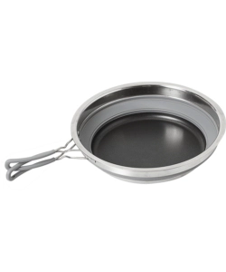 Padella da campeggio collassabile brunner 'volcano fold-away' 24 cm in plastica e acciaio inox