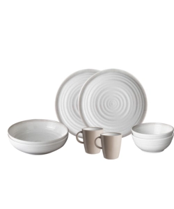 Set 8 stoviglie da campeggio brunner "savana" in stone touch antiscivolo