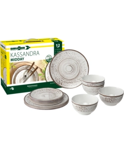 Set 12 stoviglie da campeggio brunner 'kassandra' in melamina antiscivolo