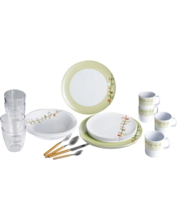 Set 36 stoviglie da campeggio brunner "esprit" in melamina