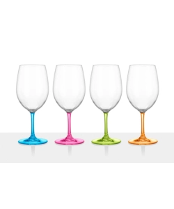 Set 4 bicchieri per vino 'wineglass glamour' in policarbonato 60 cl