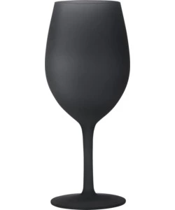 Set 2 bicchieri satinati per vino brunner 'wineglass blacksatin' in policarbonato 60 cl