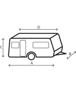 Copertura protettiva per caravan brunner "cover 6m" in tnt a 4 strati, 400-450 cm