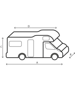 Copertura protettiva per camper brunner "cover 6m" in tnt a 4 strati, 500-550 cm