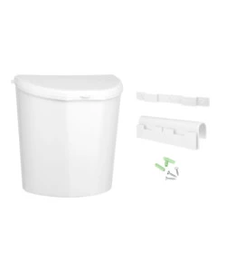 Cestino portarifiuti per caravan brunner "pillar xl" bianco 31,5x18x31,5 cm