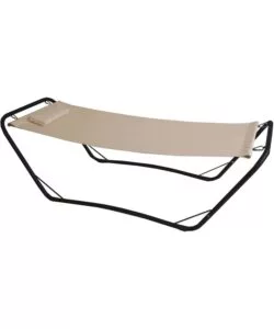 Amaca da esterno 'java' in acciaio e pvc colore beige, 210x80x65 cm